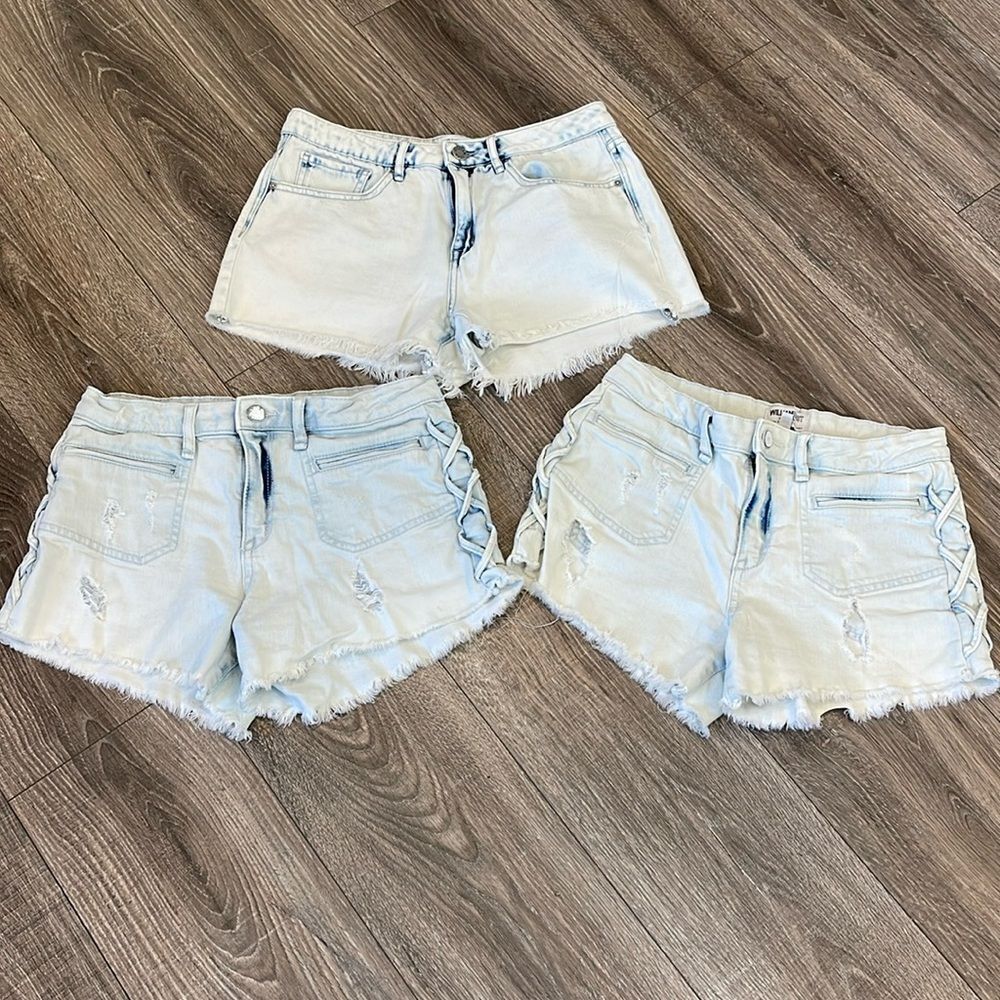 William Rast Bundle (3) Denim cutoff shorts - ALL SIZE 28